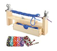 Katnetoly Jig per Braccialetti In Legno con 2 Morsetti, Jig Regolabile per Braccialetti In Paracord, Jig per Braccialetti Lavorati A Mano per Bracciali e Collane