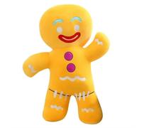 Katnetoly Kawaii Gingerbread Man Peluche Bambola Decorazione Divano Simpatico Cookie Man Peluche Regalo 18 cm