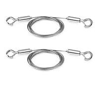 Katnetoly Kit Cornice per Specchietto In Filo Metallico Regolabile da 2 Pezzi Corda In Acciaio Inossidabile per Impieghi Gravosi da 2 M X 1,5 mm