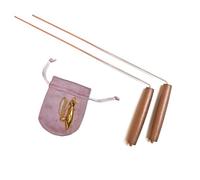 Katnetoly Kit da 2 Bacchette da Rabdomante In Rame - Manici In Legno di Noce Naturale - Rileva Lo 'Acqua, per, Paranormale
