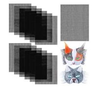 Katnetoly Kit di 12 Pezzi di Materiale per DIY in Rete per Occhi Fogli di Plastica per DIY per Kit di Accessori per Divisori Nero