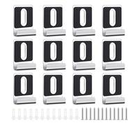 Katnetoly Kit di 12 Supporti per Specchi In Metallo, Clip per Appendere Specchi con Vite, per Montaggio A Parete, Espositore per Piastrelle A Specchio Cornice