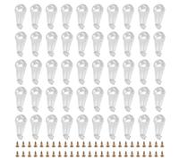 Katnetoly Kit di 50 Paia di Clip di Fissaggio per Vetri Clip per Vetri per Armadi Clip per Ante nel Plastica da 4 Mm con per il Fissaggio di Ante per Mobili nel Vetro