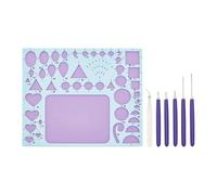 Katnetoly Kit di 7 Strumenti per Quilling di Carta per Principianti Adulti, Set di Strumenti per Quilling con Righello Geometrico, Penna Scanalata e Pinzetta