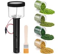 Katnetoly Kit di Applicatore di Erba Statico Mini con 4 X 60g di Erba Colorata, Manico Antiscivolo, Fai da Te per Paesaggi di Modelli Ferroviari