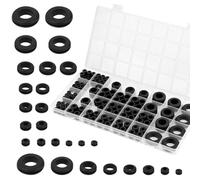 Katnetoly Kit di Assortimento di Grommet In Filo di 8 Dimensioni, Guarnizione Ad di 8 Dimensioni, 1/2", 1/4", 3/8", 5/8", 7/8", 5/16", 7/16", 1" Grommet Vuoto per Firewall.