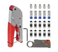 Katnetoly Kit di Attrezzi per Connettori A Compressione RG6 e Attrezzo A Compressione RG59