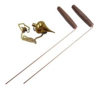 Katnetoly Kit di Bastoni da Rabdomante per Rilevamento Metalli - Manici In Noce Rame Puro per Esplorazione Minerale e Ricerca Acqua - Set Completo