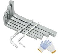 Katnetoly Kit di Chiavi A Croce A Forma di L In Acciaio al Cromo Vanadio, Cacciaviti con Testa Quadrata, da 3 A 10 Mm.