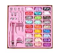 Katnetoly Kit di Chiusure Un Scatto, Bottoni Un Pressione T5 con Kit di Attrezzi per Rata Moschettoni Colorati nel Plastica per la Creazione di Abiti da Cucito