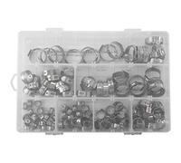 Katnetoly Kit di Classificazione Fascetta Stringitubo Non nel Acciaio Inossidabile Singolo nel Acciaio Inossidabile 304, 128 Pezzi