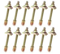 Katnetoly Kit di Connettori per per Telaio Letto da 12 Pezzi M8x100 Mm, Pannello per Mobili, In, Raccordi per Connettori, Assemblaggio Letto