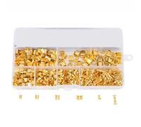 Katnetoly Kit di Crimpatura per Terminali Ad nel Rame un Forma di U da 550 Pezzi - Kit di Terminali per Cavi con Clip per Cavi con Fibbia un Crimpare Connettore Terminale