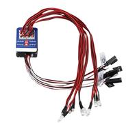 Katnetoly Kit di Illuminazione per Auto RC con 12 LED, di Illuminazione, Luci Lampeggianti di Simulazione per Auto RC da 1/10 e 1/8, Accessorio per Illuminazione per Camion
