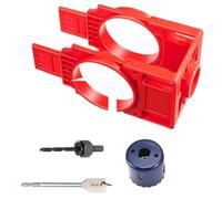 Katnetoly Kit di Installazione Serratura Porta Kit di Installazione Foro Serratura Porta con A Tazza Set di Installazione Maniglia Porta con Foro da 2-1/8 Pollici Kit di Installazione Serratura Po