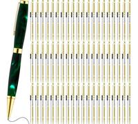 Katnetoly Kit di Penna A Torsione Slim 60pcs da 60pcs per Progetti di Woodturn con Pacchetto di Ricarica per il Crafting Fai-Da-Te