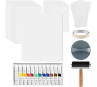 Katnetoly Kit di Piastra per Stampa In Gel con Piastra di Gelatina 9" X 12" e Carta per Stampa, Completo per Arte, Set di Monoprinting