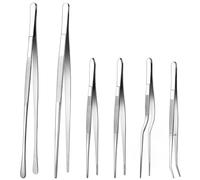 Katnetoly Kit di Pinze per Pinzette da 6 Pezzi, Pinzette per Alimenti In Acciaio Inossidabile con Punte Seghettate di Precisione, per Attività di Cottura e Cottura al Forno