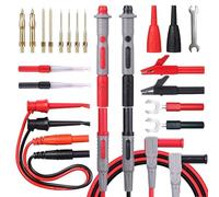 Katnetoly Kit di Prolunga per Multimetro, Clip A Coccodrillo, Gancio di Test e 23 Pezzi di Cavi per Multimetro - Set di Cavi di Test Professionale e Aggiornato