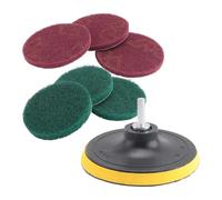 Katnetoly Kit di Pulizia per Elettrodi per Spazzole per Scrubber per Piastrelle Da 5 Pollici per Trapano, Strumento di Pulizia per Uso Domestico Pesante (Trapano NON Incluso)