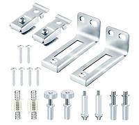 Katnetoly Kit di Riparazione Hardware per Porte Bifold, Hardware per Porte Bifold per Porte Spesse 3/8 di Pollice, con Perni Superiore e Inferiore, Ruota Guida