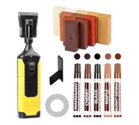 Katnetoly Kit di Riparazione per Pavimenti, Kit di Riparazione per Pavimenti In Laminato, Vinile e Legno Duro con Penna Termica DIY, Pennarello per Ritocchi Manuali per Pavimenti e Mobili