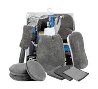 Katnetoly Kit di Strumenti per la Pulizia 'Auto da 9 Pezzi, Set di Strumenti per la Pulizia dei Dettagli 'Auto in Microfibra per Il Lavaggio 'Auto Interno Esterno Bellezza Invernale Facile