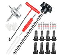 Katnetoly Kit di Strumento di Sostituzione della Valvola del Pneumatico per Cambio Rapido Kit di Sostituzione Strumento Perfetto per la Sostituzione della Valvola di Perdita