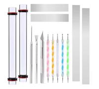 Katnetoly Kit di Utensili per Argilla Polimerica da 14 Pezzi, Mattarello per Argilla con Anelli di Spessore, Lame per Tessuti, Coltello Affettatore, Strumento per Punteggiatura per Ceramica