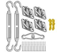 Katnetoly Kit Hardware Vela Parasole: Kit di Installazione Hardware Vela Parasole M6 per Piscina da Giardino In Cortile (42 Pezzi)