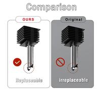 Katnetoly Kit Hotend per Bambu-Lab A1/A1 Mini, Parti di Stampante 3D Testina di Stampa Sostitutiva per Stampante 3D Bambu-Lab A1/A1 Mini 0,6 mm