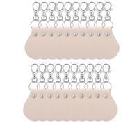 Katnetoly Kit in Pelle PU da 20 Pezzi Vuoti per Incisione in Pelle con Gancio Girevole per DIY