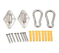 Katnetoly Kit per Appendere Amaca Resistente Piastre per Occhi Attacco Un Parete Attacchi Ganci di Ancoraggio Appendiabiti per Sedia Un Dondolo Amaca