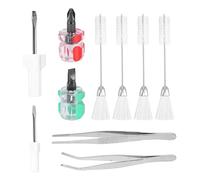 Katnetoly Kit per La Pulizia della Macchina da Cucire da 10 Pezzi, Cacciavite Corto, Cacciaviti Un Testa Piatta Un Croce, Strumento di Riparazione della Macchina da Cucire