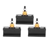 Katnetoly Kit Portautensili per Cambio Rapido Mini Tornio da 3 Pezzi (1/4-1/2 Pollici), Set di Alesatura/Tornitura/Sfaccettatura CNC