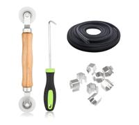 Katnetoly Kit Riparazione Dello Schermo 11 Pezzi, Strumento per Rullo Schermo con Cuscinetto, Scanalatura Dello Schermo 65 Piedi, Clip per Schermo 8 Pezzi e Gancio per Rimozione Scanalatura