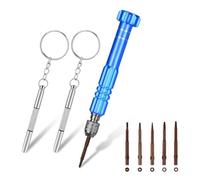 Katnetoly Kit Riparazione Occhiali Cacciavite, Set di Cacciaviti 6 In 1 per Orologi, Occhiali, Occhiali da Sole, Elettronica, Telefoni Cellulari