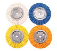 Katnetoly Kit Ruote per Lucidatura Vie Aeree, Ruote nel Tela per Macchine per la Lavorazione del Legno per Smerigliatrice Angolare, Diametro 8 Pollici, 4 Pezzi