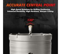 Katnetoly Kit Seghe A Tazza per Calcestruzzo, Punte da Trapano 30 40 50 65 mm per Perforatori SDS Plus, Set di Seghe A Tazza Circolari per