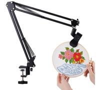 Katnetoly Kit Supporto da Tavolo per Ricamo Nero, Foro da 8-12 Mm, Supporto per Ricamo A Mano, Supporto Pieghevole per Telaio da Ricamo