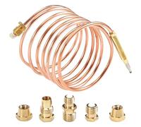 Katnetoly Kit termocoppia universale stufa un gas 1500Mm M6X0,75 con dado di troppo pieno (cinque) Termocoppia di ricambio