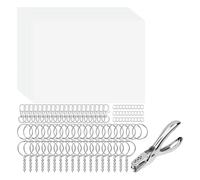 Katnetoly Kit Termoretraibile, Inclusi 20 Fogli di Carta di Plastica Termoretraibile, Clip, Divisi, con Catena