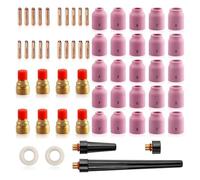Katnetoly Kit Torcia per Saldatura TIG da 58 Pezzi, Configurazione Lente A Gas da 0,40 Pollici-1/8 Pollici -9/20/25