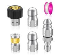 Katnetoly Kit Ugello Getto Fognario Strumento per la Pulizia Della Fogna di Scarico per Idropulitrice, di Tubazioni, 5000 Psi, Connessione Rapida 1/4