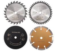 Katnetoly Lame per in Metallo Duro Multifunzione da 115 X 10 Mm Set di 4 Lame per Seghe Circolari in Plastica