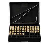 Katnetoly Lettere di Rame 120pcs, Stampa A Nastro Termico A Bollo Caldo per Macchine di Codifica Elettrica Manuale, Caratteri Caratteri Inclusi