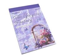 Katnetoly Libro di Pretagliati per Diario, Materiali Doppi, per Album con Cornice Decorativa, 20 Fogli, Finestra Delle Meraviglie