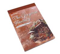 Katnetoly Libro di Pretagliati per Journaling, Doppio Materiale, per Album con Cornice Decorativa, 20 Fogli, Coffee Time