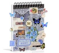 Katnetoly Libro di Washi di Precisione Vintage, 50 Fogli per Progetti Artistici di Scrapbooking e Journaling, Rifornimenti di Giornali Spazzatura C