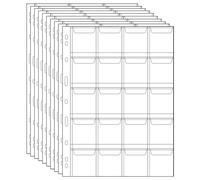 Katnetoly Libro per la Collezione di Monete Raccoglitore per Monete Commemorative Trasparente 20 Tasche Legante per Serie di Monete 12 Pezzi